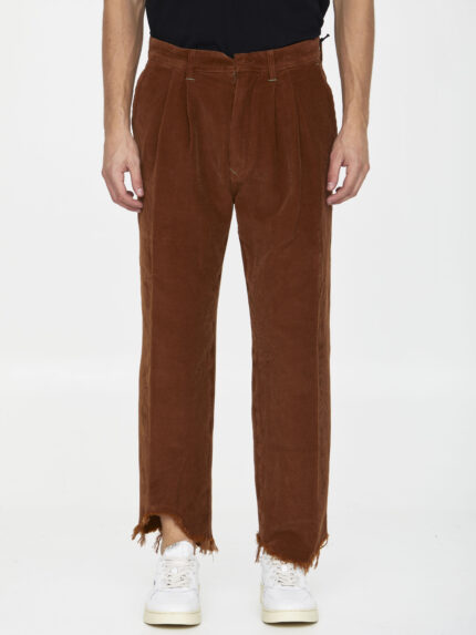 Incotex Red X Facetasm Cognac velvet trousers