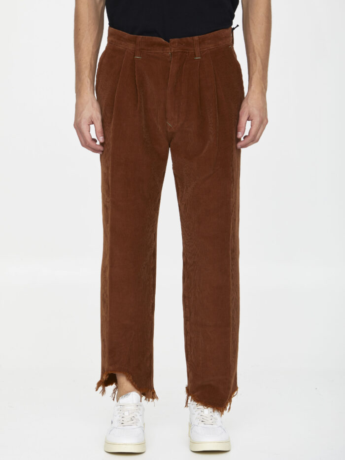 Incotex Red X Facetasm Cognac velvet trousers