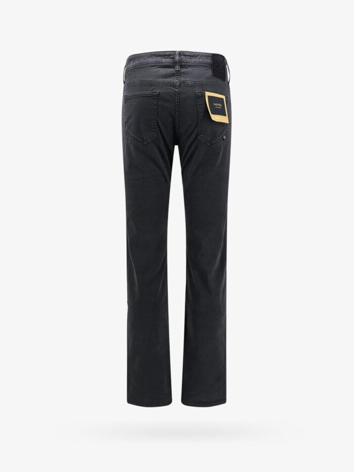 INCOTEX Stretch Cotton Trouser With Back Suede Logo Patch