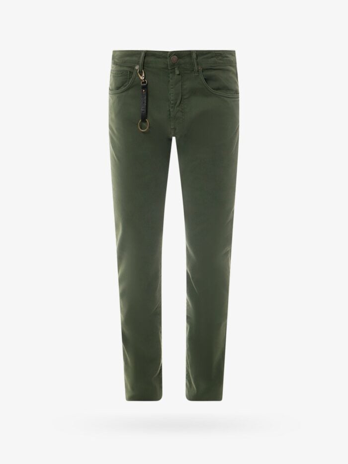 INCOTEX Stretch Cotton Trouser With Back Suede Logo Patch