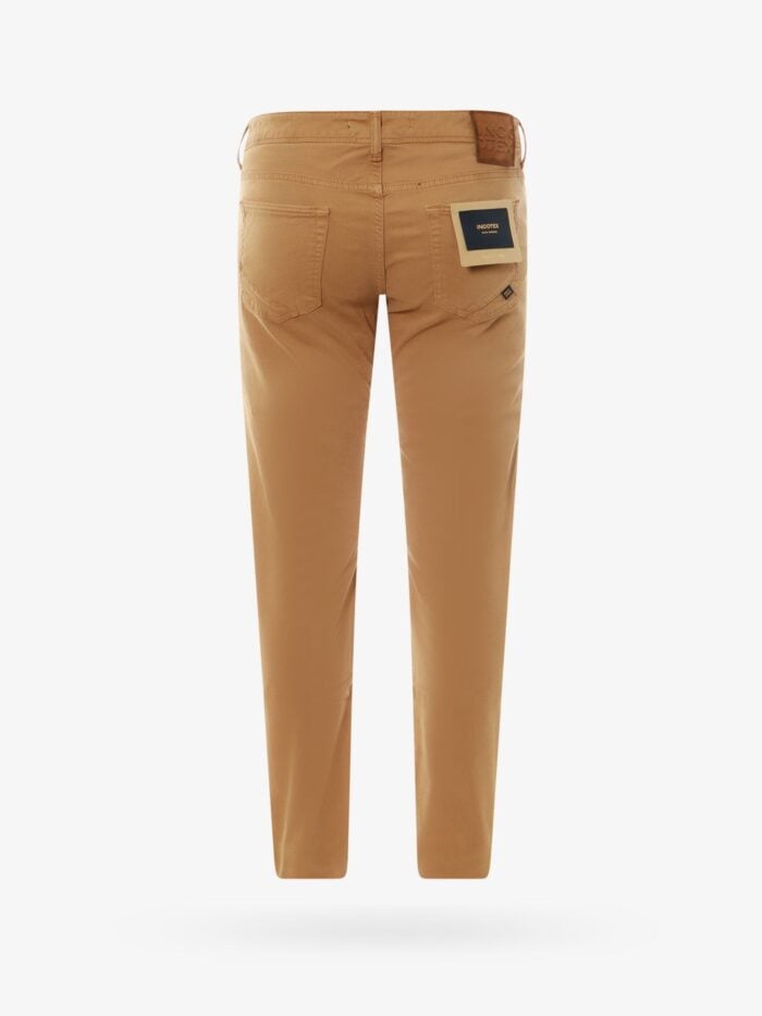 INCOTEX Stretch Cotton Trouser With Back Suede Logo Patch