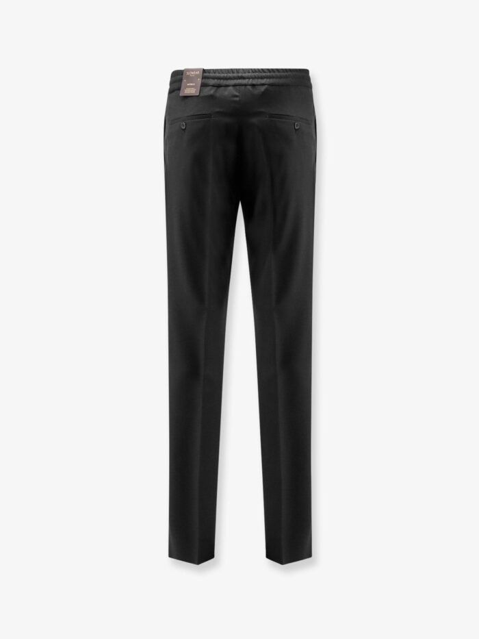 INCOTEX Virgin Wool Trousers With Drawstring