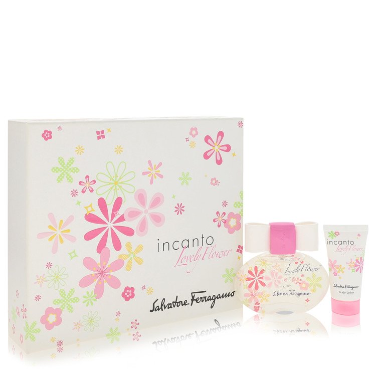 Incanto Lovely Flower By Salvatore Ferragamo - Gift Set -- 1.7 Oz Eau De Toilette Spray + 1 Oz Body Lotion