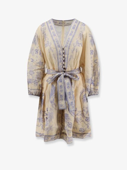 ZIMMERMANN Indra Printed Linen Dress