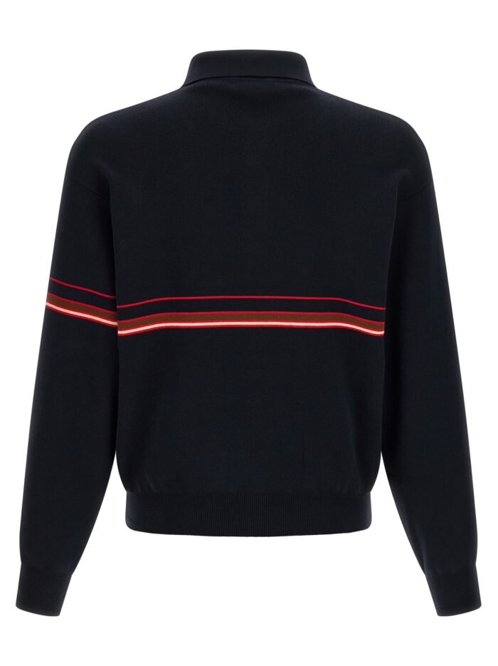 Versace Inlaid Striped Polo Shirt