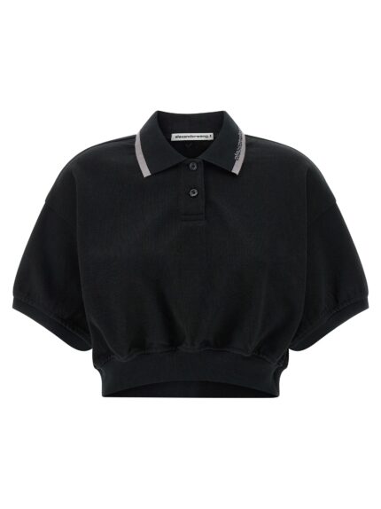 T BY ALEXANDER WANG Intarsia Collar Polo Shirt