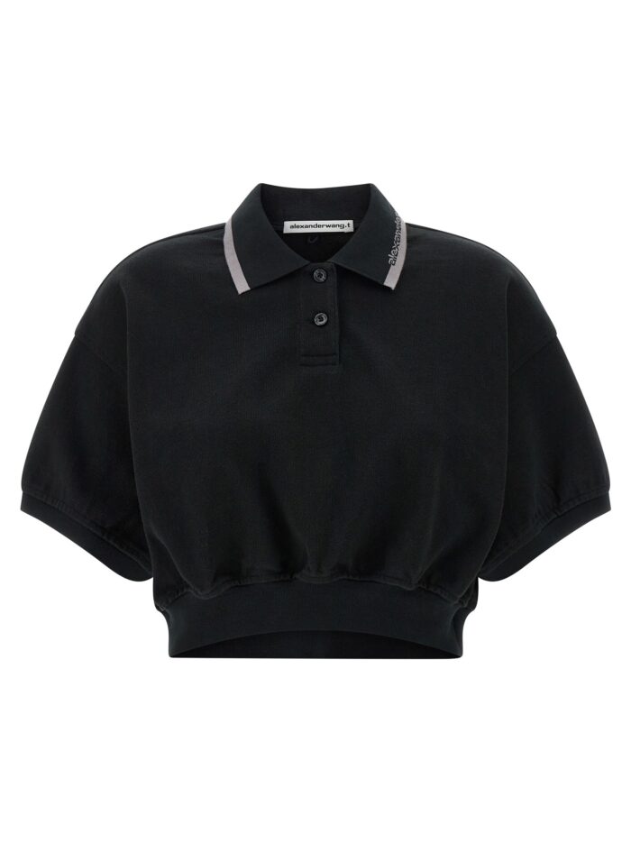 t by alexander wang intarsia collar polo shirt T BY ALEXANDER WANG Intarsia Collar Polo Shirt