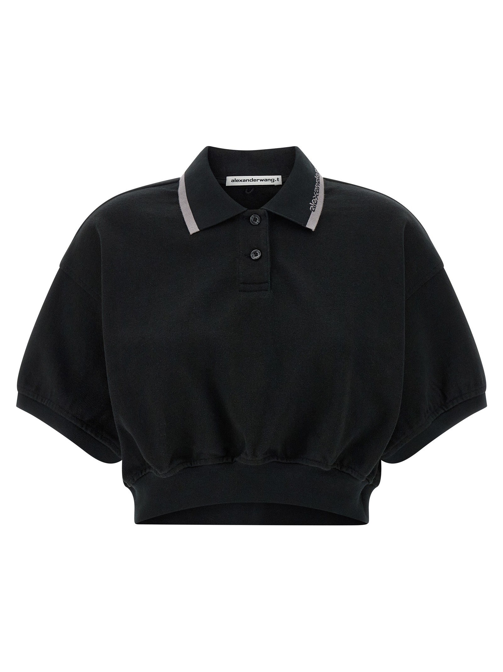 T BY ALEXANDER WANG Intarsia Collar Polo Shirt