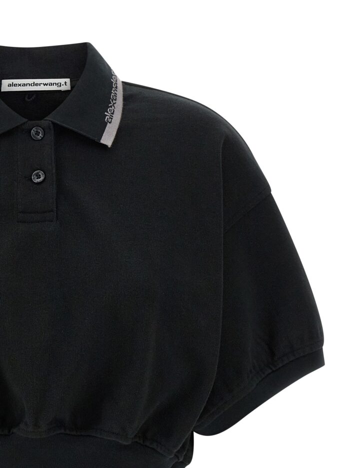 T BY ALEXANDER WANG Intarsia Collar Polo Shirt