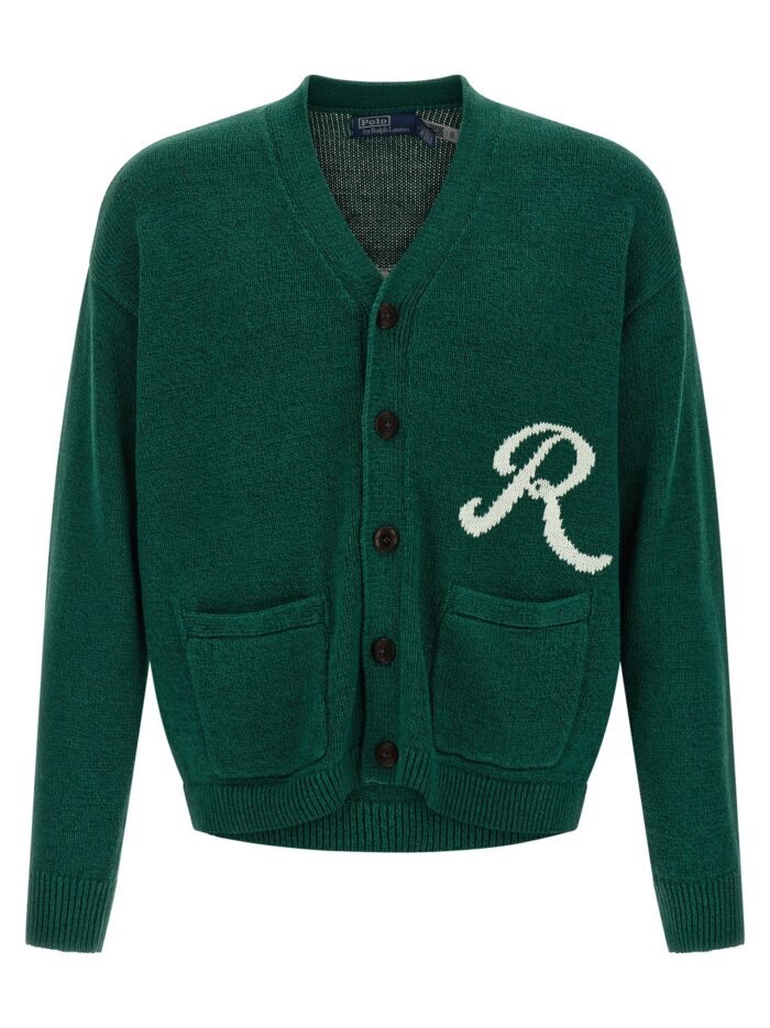 polo ralph lauren intarsia logo cardigan Polo Ralph Lauren Intarsia Logo Cardigan