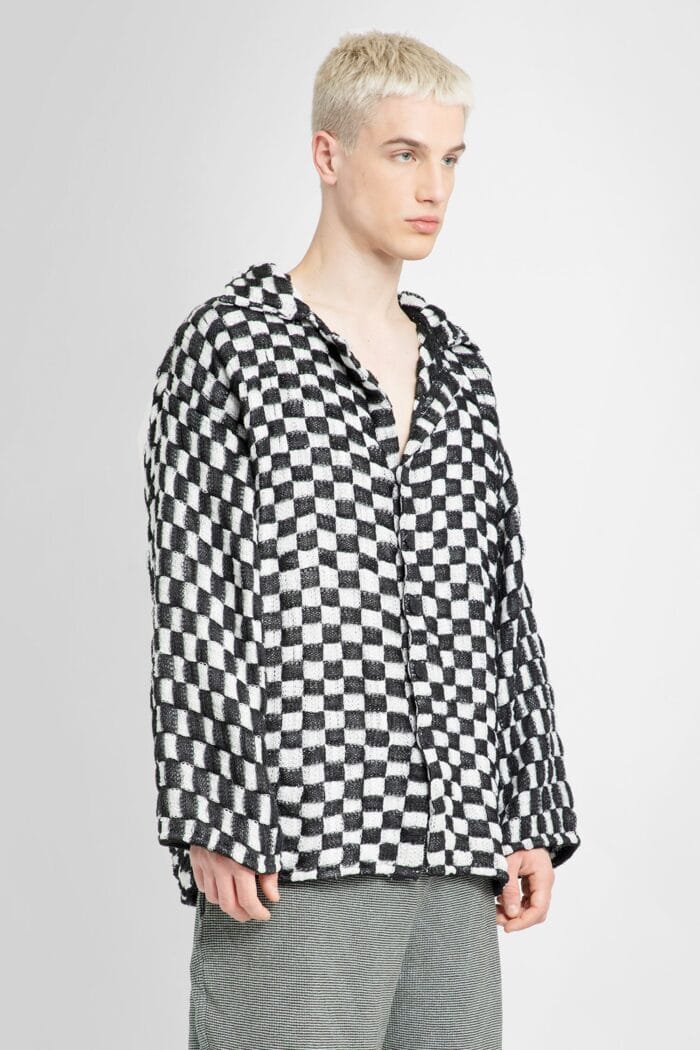 ISA BOULDER Chequered Mid-weave Blazer