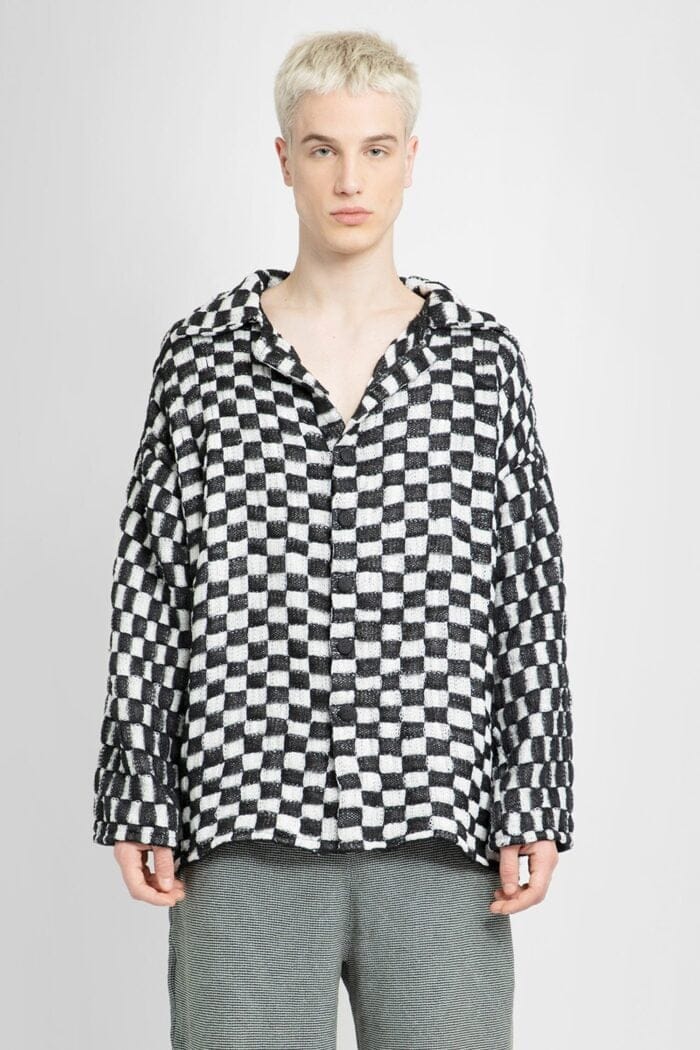 ISA BOULDER Chequered Mid-weave Blazer