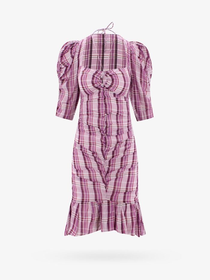 isabel marant etoile cotton dress with drapery ISABEL MARANT ETOILE Cotton Dress With Drapery