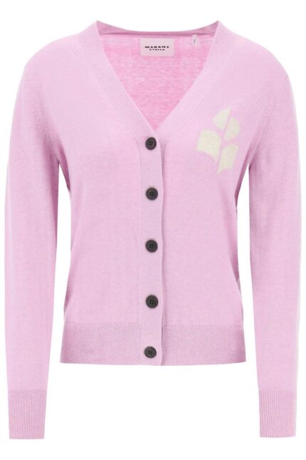 ISABEL MARANT ETOILE Karin Cardigan With Logo Intarsia