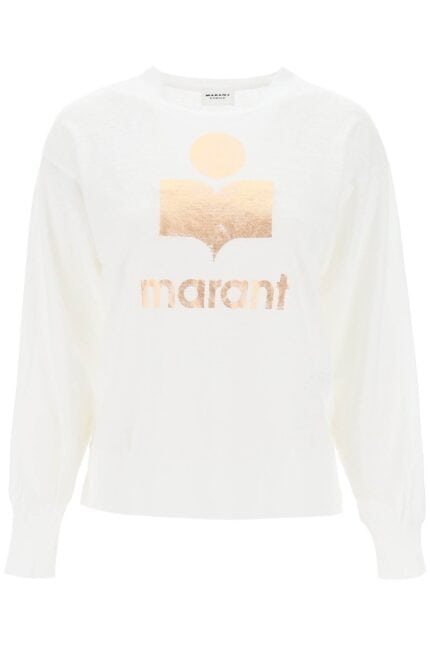 Isabel Marant Etoile Klowia T-shirt With Metallic Logo Print