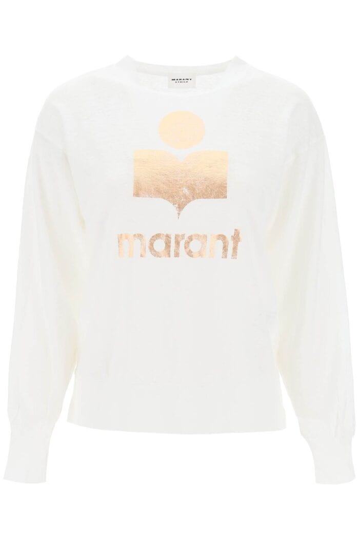 Isabel Marant Etoile Klowia T-shirt With Metallic Logo Print