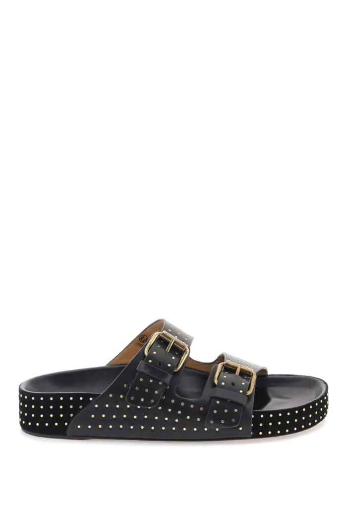 isabel marant lennyo studded slides ISABEL MARANT Lennyo Studded Slides
