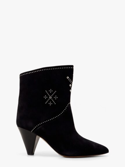 Isabel Marant Loline Suede Ankle Boots With Micro Studs