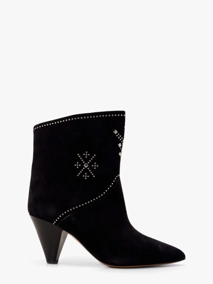 Isabel Marant Loline Suede Ankle Boots With Micro Studs