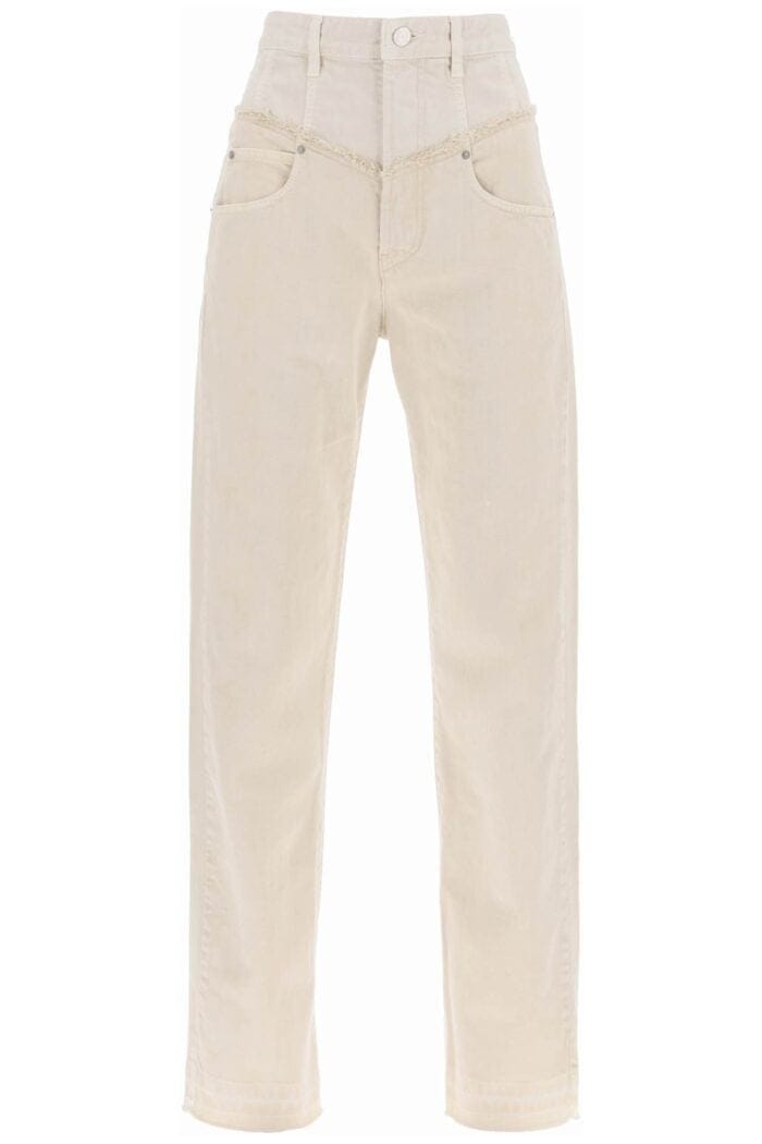 Isabel Marant Noemie Loose Jeans In Two-tone Denim