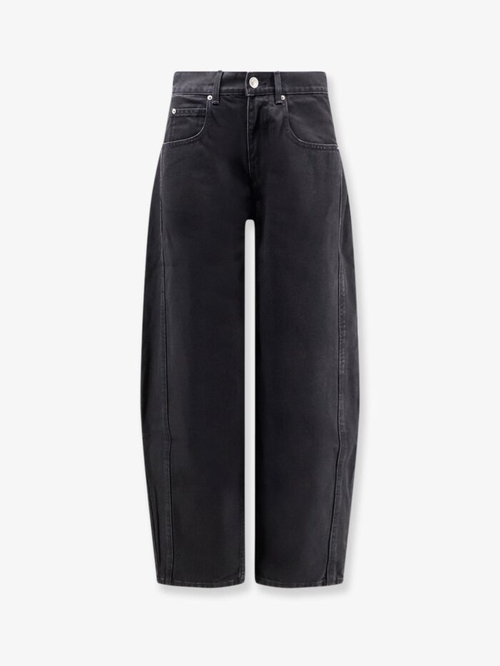 isabel marant oriane black denim trousers Isabel Marant Oriane Black Denim Trousers