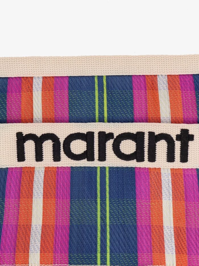 Isabel Marant Powden Nylon Clutch With Striped Pattern