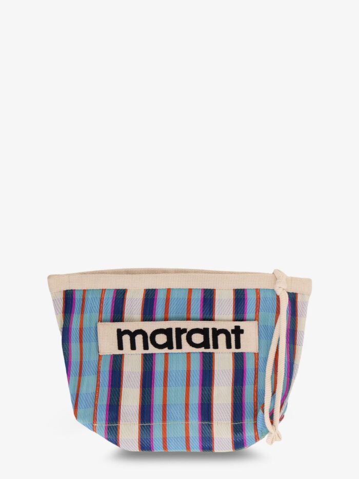 Isabel Marant Powden Nylon Clutch With Striped Pattern
