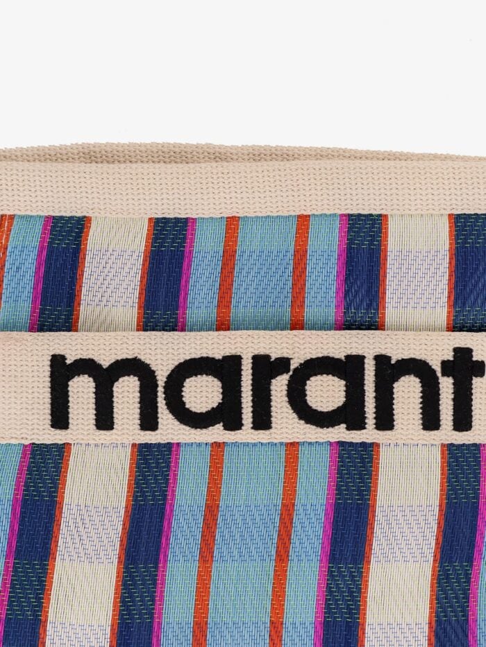 Isabel Marant Powden Nylon Clutch With Striped Pattern