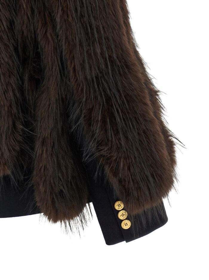 SACAI Jacket With Fur Inserts