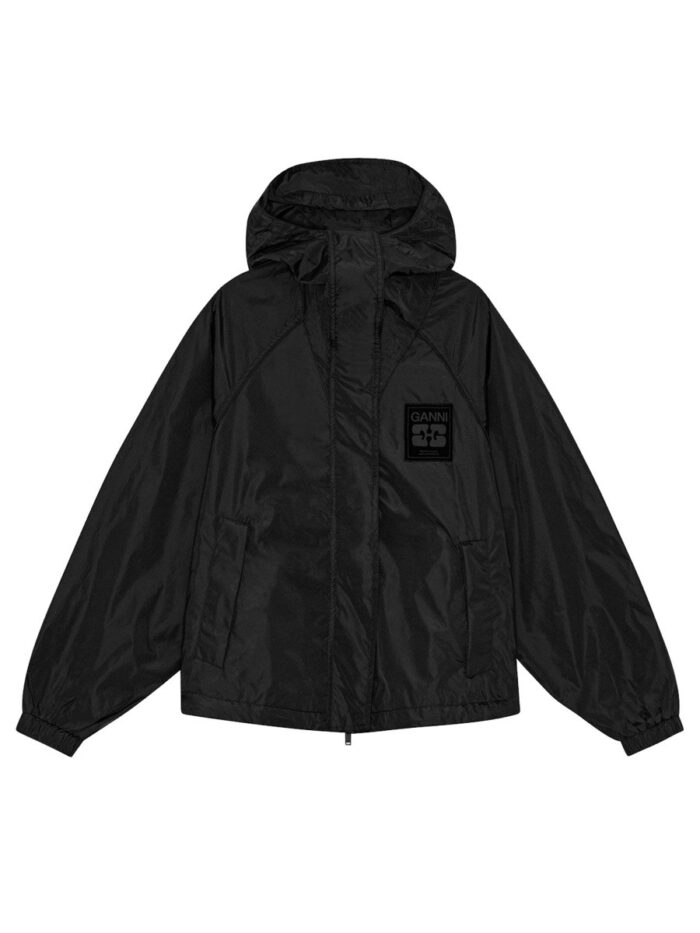 ganni jacket with logo Ganni Jacket With Logo