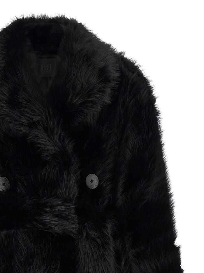 B&B COUTURE 'Jackie' Eco-fur Trench Coat