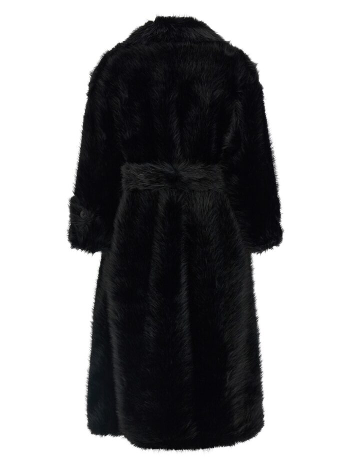 B&B COUTURE 'Jackie' Eco-fur Trench Coat