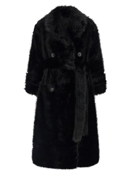 B&B COUTURE 'Jackie' Eco-fur Trench Coat