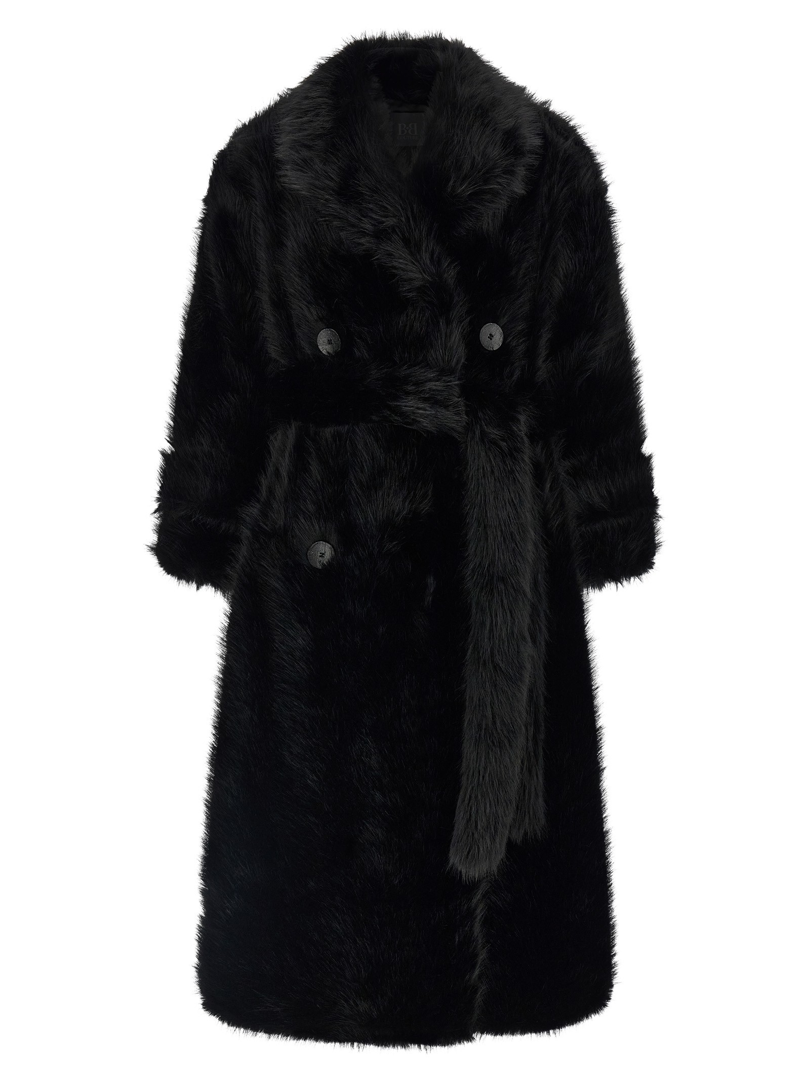 B&B COUTURE 'Jackie' Eco-fur Trench Coat