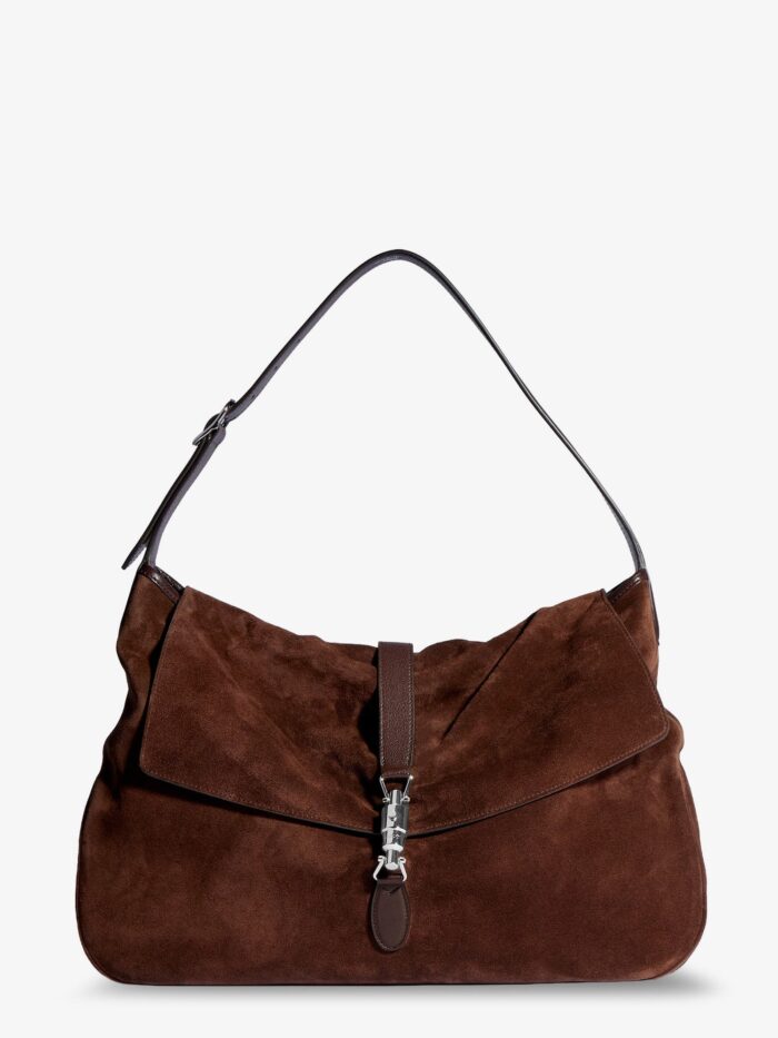 gucci jackie flap suede shoulder bag Gucci Jackie Flap Suede Shoulder Bag