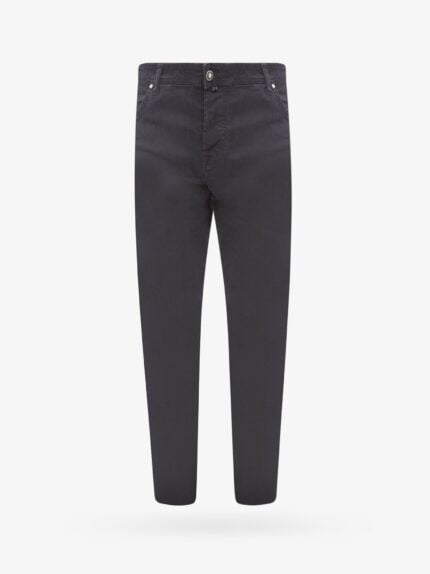 Jacob Cohen Regular Slim Fit Cotton Trouser With Back Pony-skin Patch
