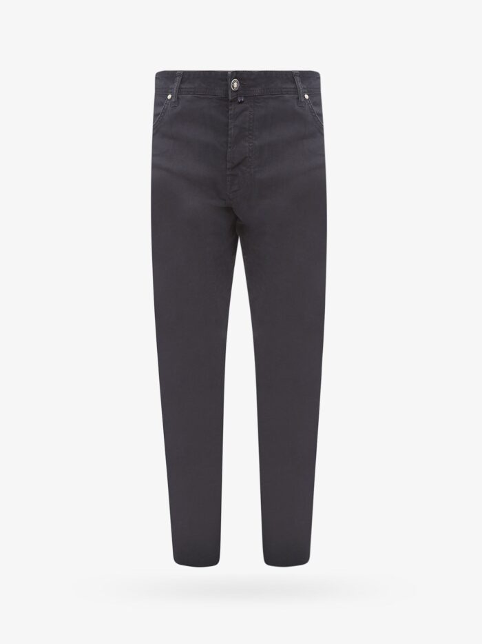 Jacob Cohen Regular Slim Fit Cotton Trouser With Back Pony-skin Patch