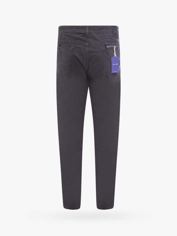 Jacob Cohen Regular Slim Fit Cotton Trouser With Back Pony-skin Patch