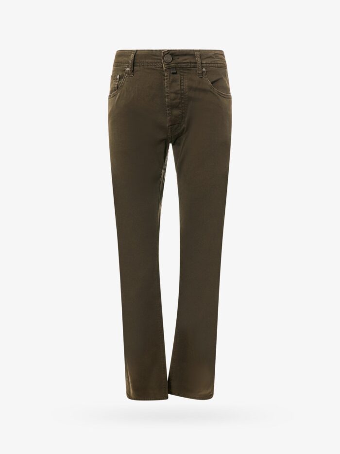 Jacob Cohen Regular Slim Fit Cotton Trouser With Back Pony-skin Patch