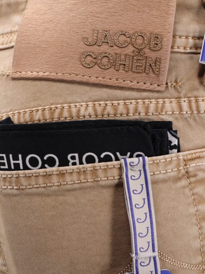 Jacob Cohen Regular Slim Fit Cotton Trouser With Back Pony-skin Patch