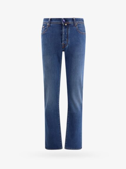Jacob Cohen Slim Stretch Cotton Jeans With Back Pony-skin Patch