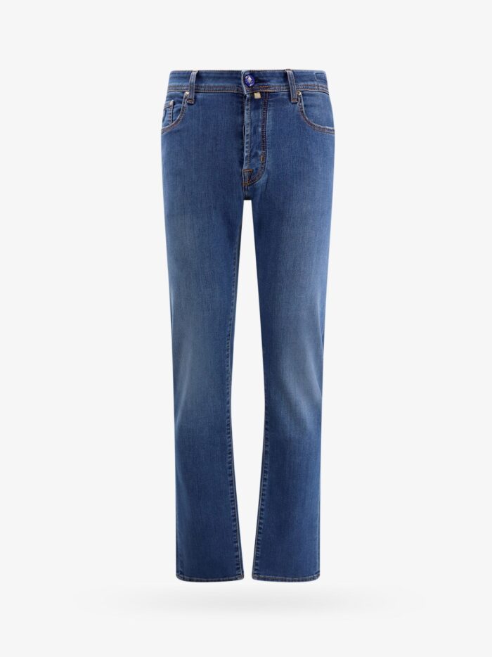 Jacob Cohen Slim Stretch Cotton Jeans With Back Pony-skin Patch