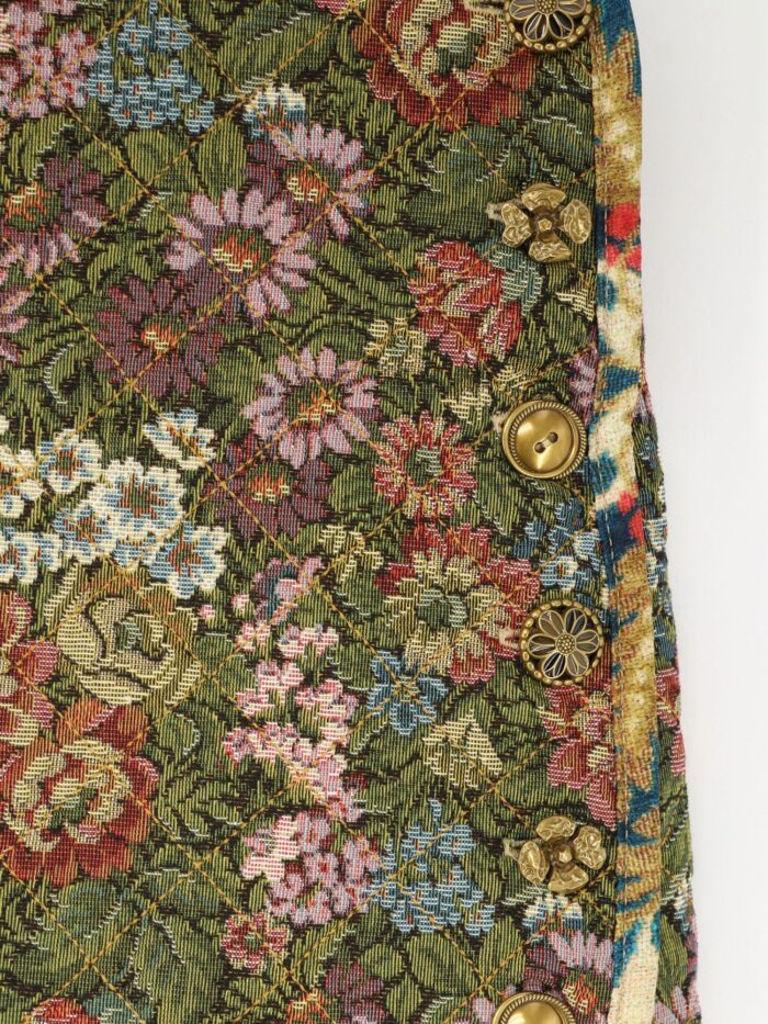 FARM RIO Jacquard Arabesque Matelassé Mini Skirt