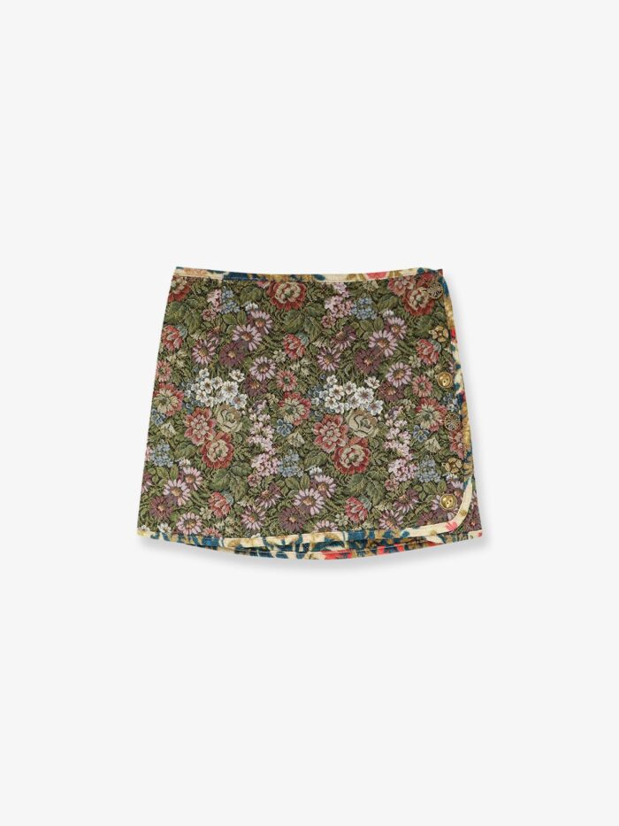 farm rio jacquard arabesque matelassé mini skirt FARM RIO Jacquard Arabesque Matelassé Mini Skirt