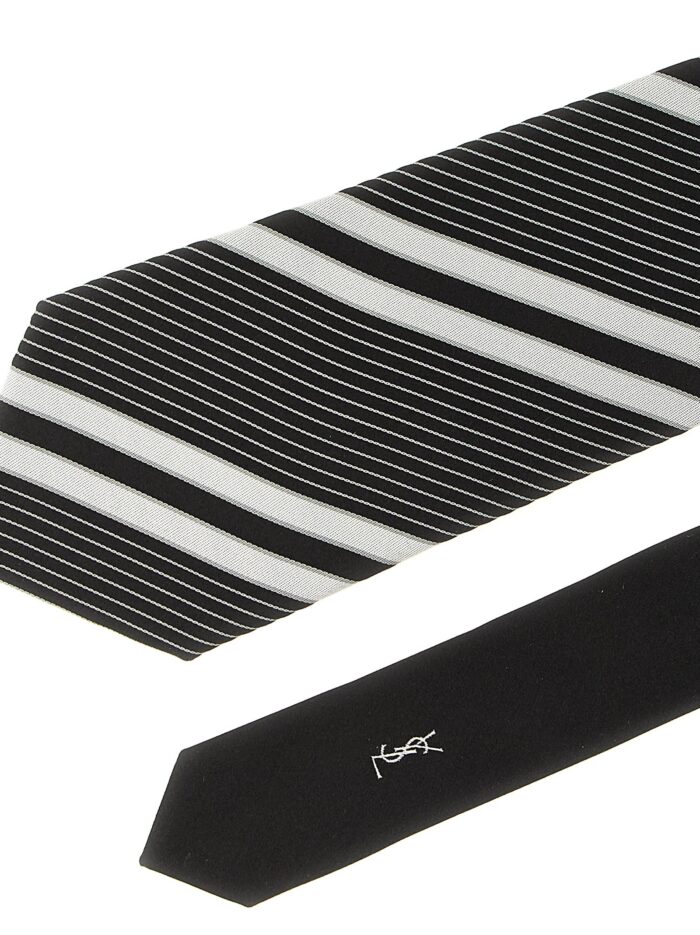 Saint Laurent Jacquard Diagonal Striped Tie