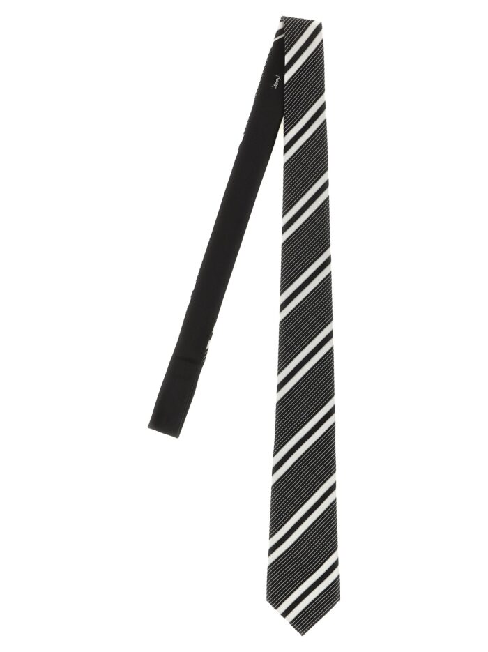 Saint Laurent Jacquard Diagonal Striped Tie