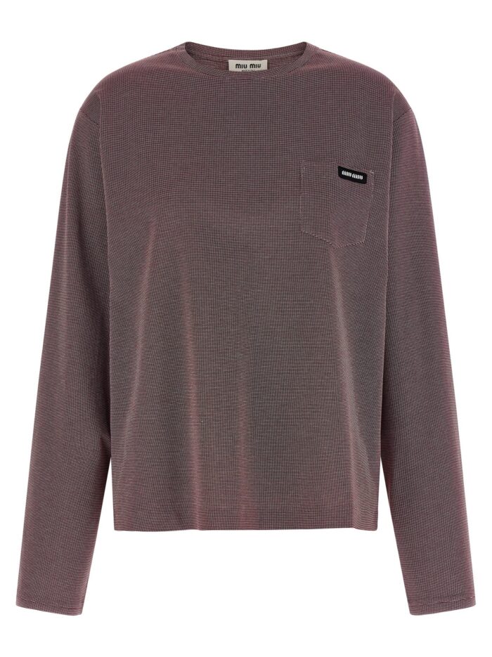 miu miu jacquard jersey t shirt Miu Miu Jacquard Jersey T-shirt