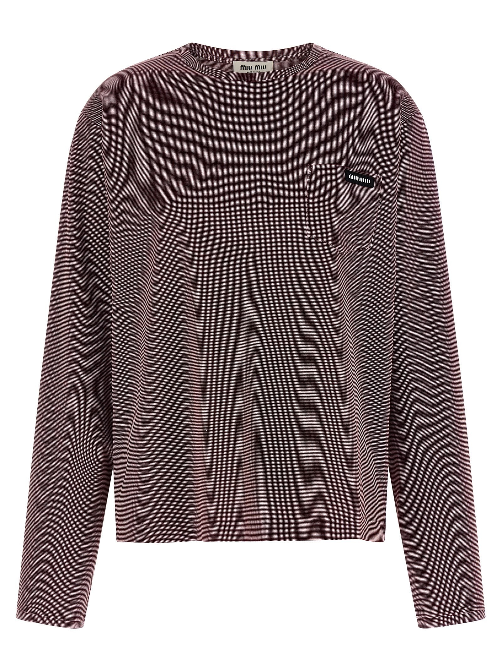 Miu Miu Jacquard Jersey T-shirt