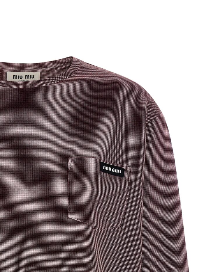 Miu Miu Jacquard Jersey T-shirt