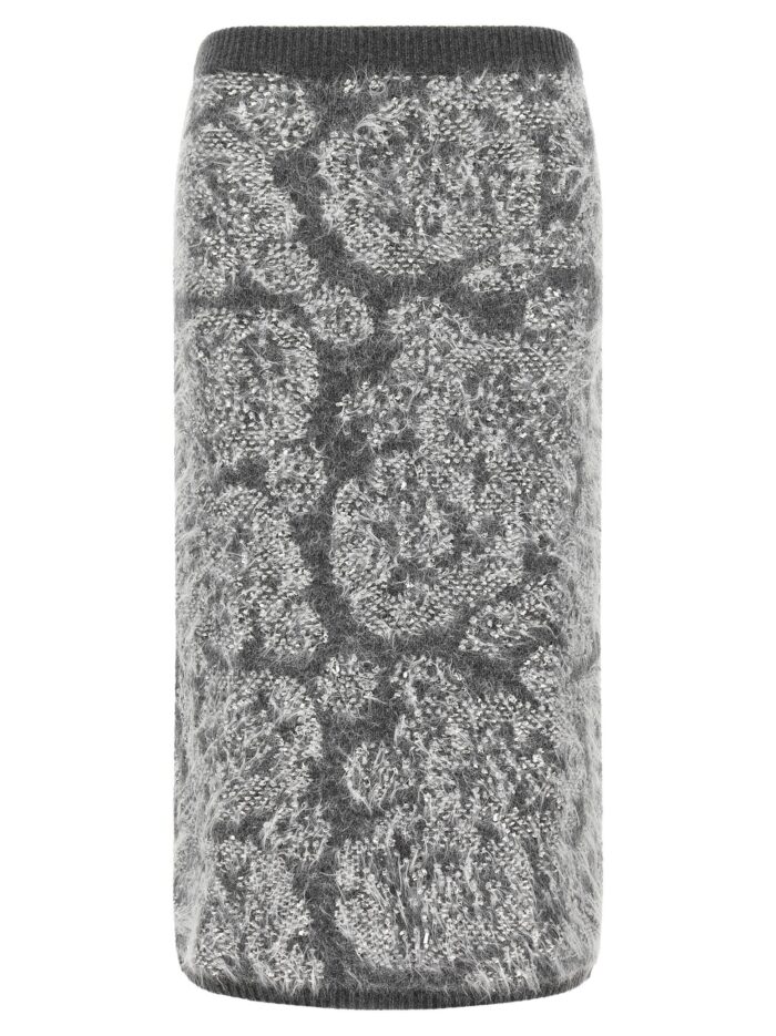 nude jacquard knit skirt NUDE Jacquard Knit Skirt